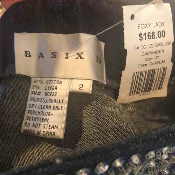 Basix II Bling Jeans 2 | Side Zip | NWT | US 2 - Picture 10 of 12